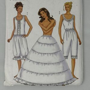 Camisole Pantaloons Hoop Petticoat 18 - 22 Costume Butterick 6884 Sewing Pattern